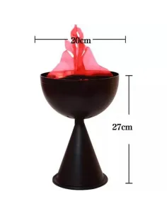Lampa de interior cu flacara falsa prevazuta cu picior de