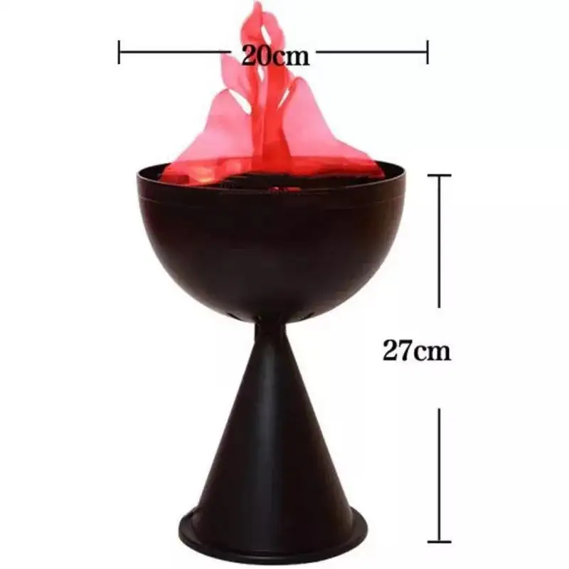 Lampa de interior cu flacara falsa prevazuta cu picior de