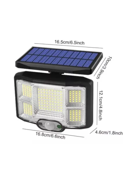 Lampa Solara JD-2168 cu 5 CASETE si 168 LED red-mag.ro