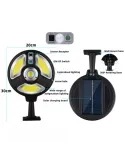 Lampa Solara Rotunda 150LED 1288A COB 3 Moduri Iluminare +