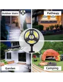 Lampa Solara Rotunda 150LED 1288A COB 3 Moduri Iluminare +