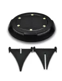 Set 4 lampi subterane de gradina cu panou solar red-mag.ro