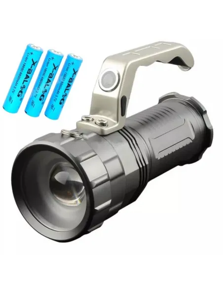Lanterna Argintie cu MANER Max 8000 Lumeni cu Zoom red-mag.ro