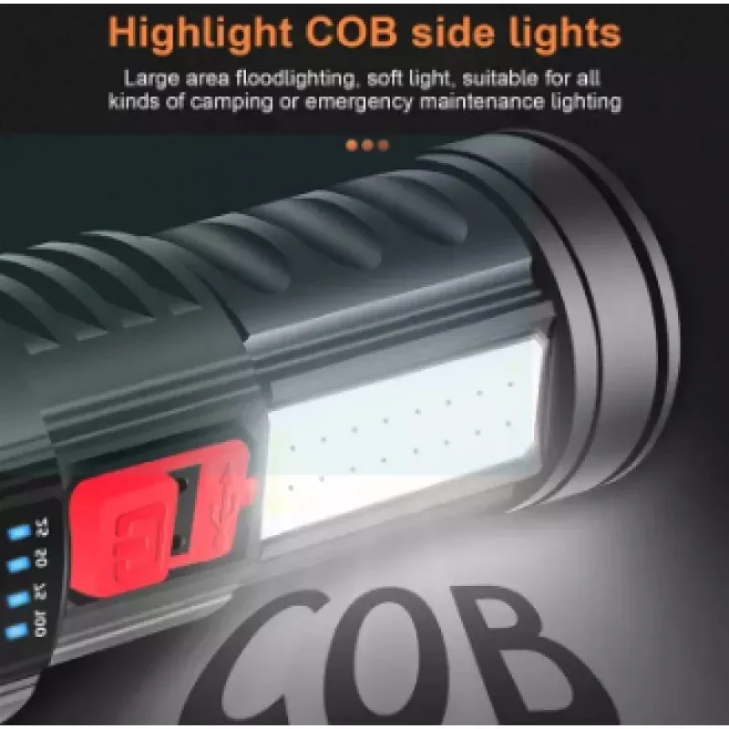 Lanterna de Mana 10W 5865, 4 Moduri de Lumina red-mag.ro