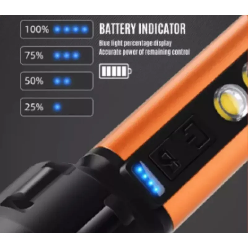 Lanterna de mana CB-C67 incarcare prin USB 5W red-mag.ro