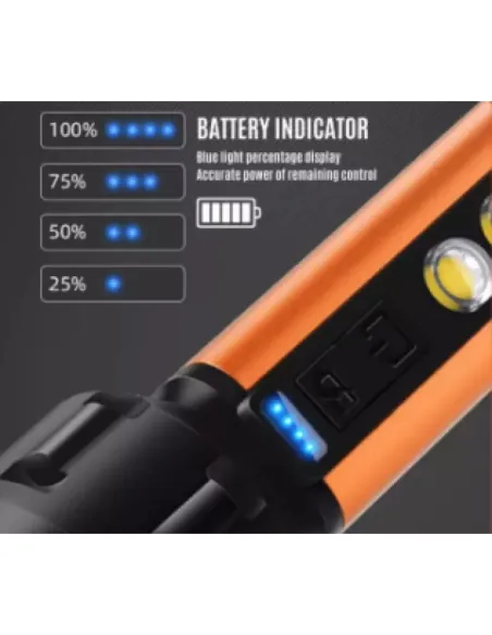 Lanterna de mana CB-C67 incarcare prin USB 5W red-mag.ro