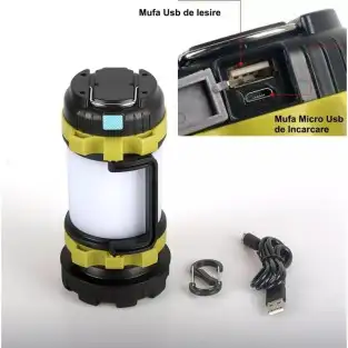 Lanterna de mana HC-260 Multifunctionala Led T6 30W 40SMD Alb 2