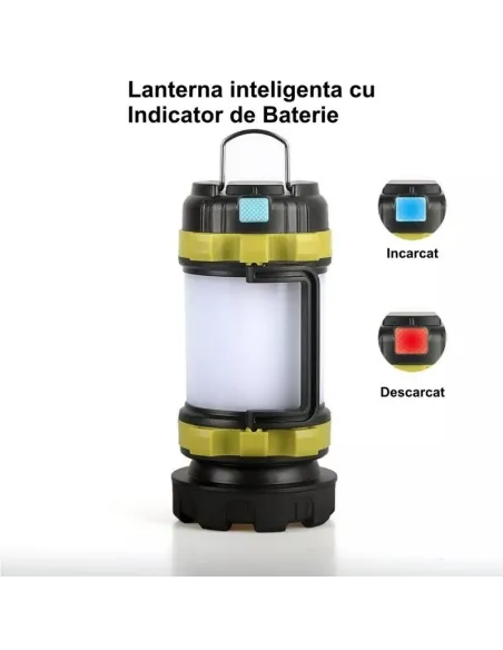 Lanterna de mana HC-260 Multifunctionala Led T6 30W 40SMD Alb