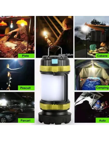 Lanterna de mana HC-260 Multifunctionala Led T6 30W 40SMD Alb