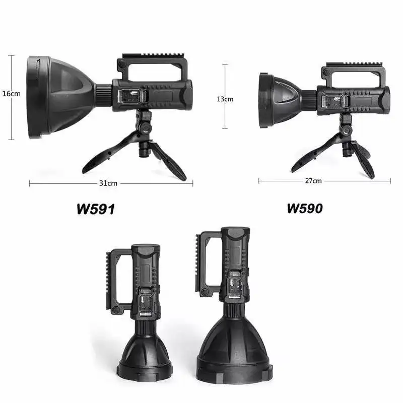 Lanterna de Mana W590 cu TREPIED, Baterie Externa 1000W LED