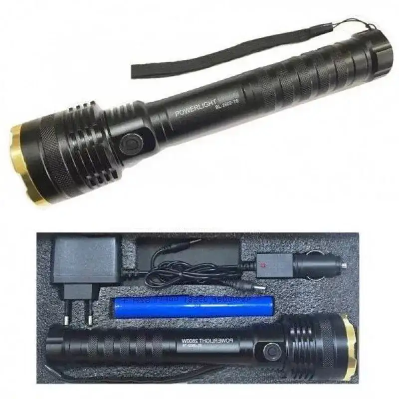 Lanterna led BL-2602 LEDT6 cu acumulator 18650 red-mag.ro