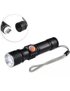 Lanternă LED cu Zoom și USB, ST-515 red-mag.ro