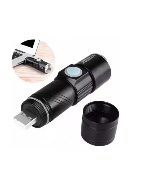 Lanternă LED cu Zoom și USB, ST-515 red-mag.ro