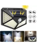 Set 4 Lampi ULTRA 100 LED Solare cu senzor de miscare si lumina