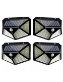 Set 4 Lampi ULTRA 100 LED Solare cu senzor de miscare si lumina