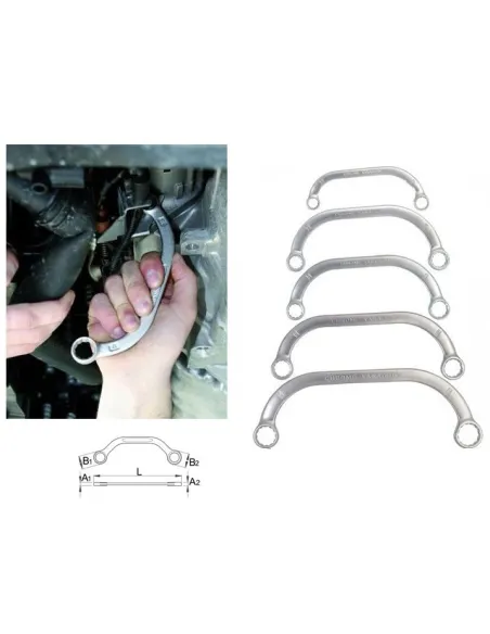 Set 5 chei inelare semiluna red-mag.ro