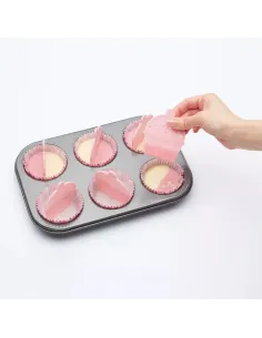 Tava de copt 26x18 cm, inox, 6 briose red-mag.ro 2