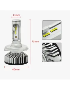 Set becuri LED auto H1 / H3 / H4 / H7 / H11 / HB3 / HB4, 50W