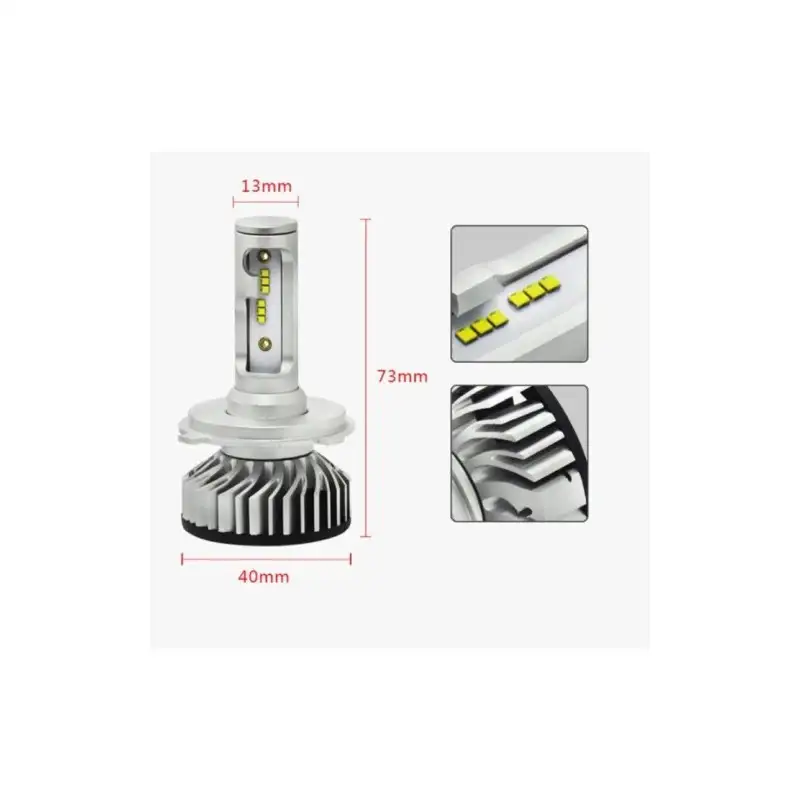 Set becuri LED auto H1 / H3 / H4 / H7 / H11 / HB3 / HB4, 50W