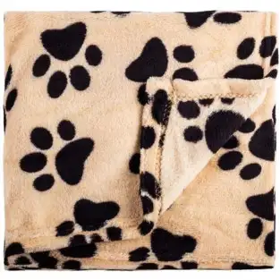 Patura pentru caini sau pisici, model maro cu imprimeu