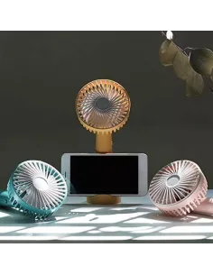 Mini Ventilator portabil reincarcabil cu USB si suport telefon 2