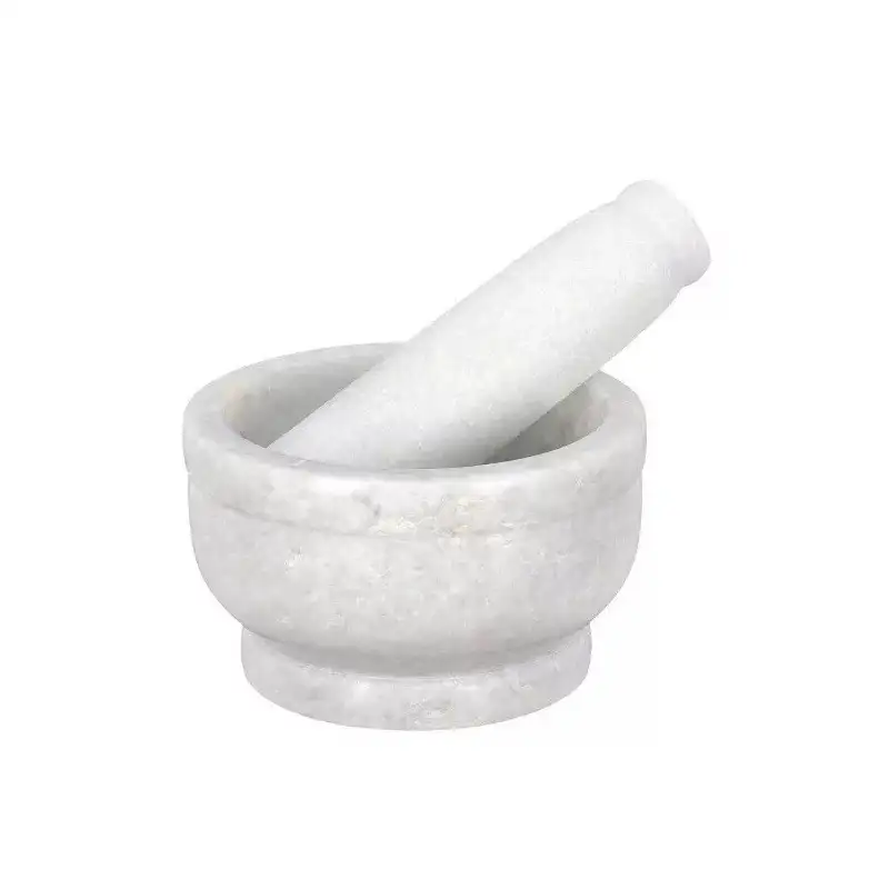 Mojar si Pistil din Marmura, Alb 11,5 x 10.5 cm red-mag.ro