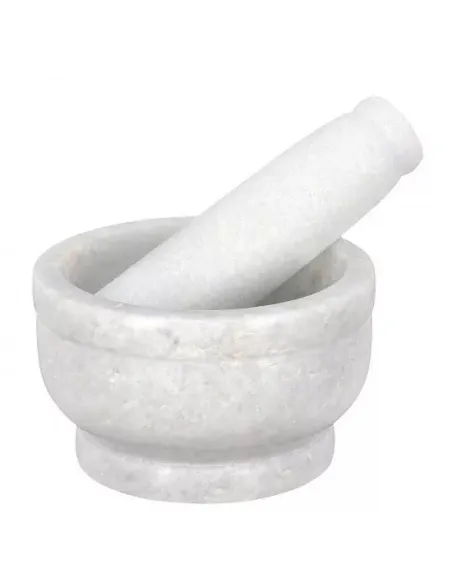 Mojar si Pistil din Marmura, Alb 11,5 x 10.5 cm red-mag.ro