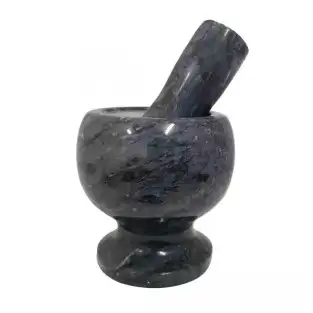 Mojar cu pistil marmura, diametru exterior 10 cm X10.5 cm