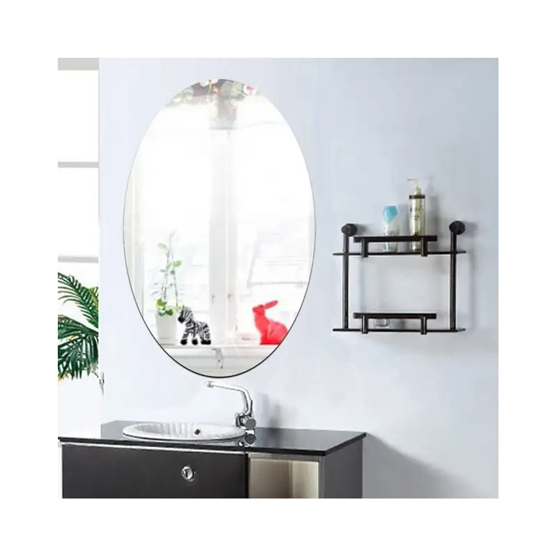 Autocolant de perete, oglinda ovala autoadeziva 30x40CM