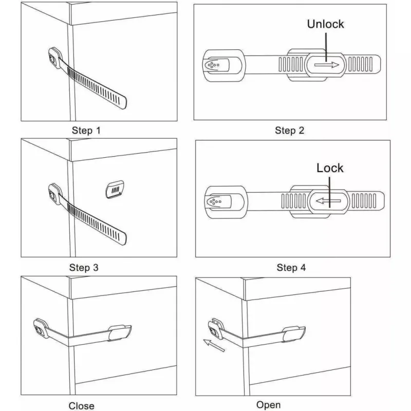 Set 10 Sisteme de siguranta multifunctionale reglabile 19 cm