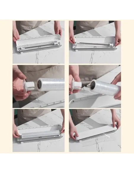 Dispenser folie alimentara stretch, cu lama de taiere, 38 cm