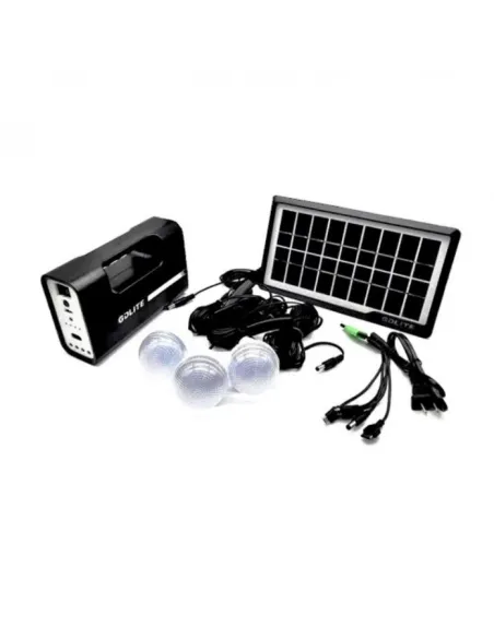 Kit lanterna cu panou solar, 3 becuri LED SMD, GDLITE-1