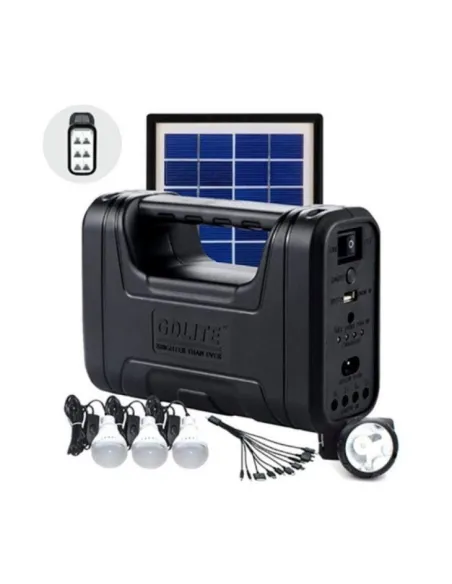 Kit lanterna cu panou solar, 3 becuri LED SMD, GDLITE-1