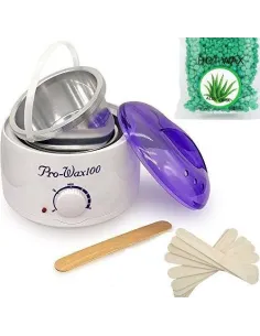 Kit epilare: Incalzitor de ceara + Benzi epilat + Spatule + 2
