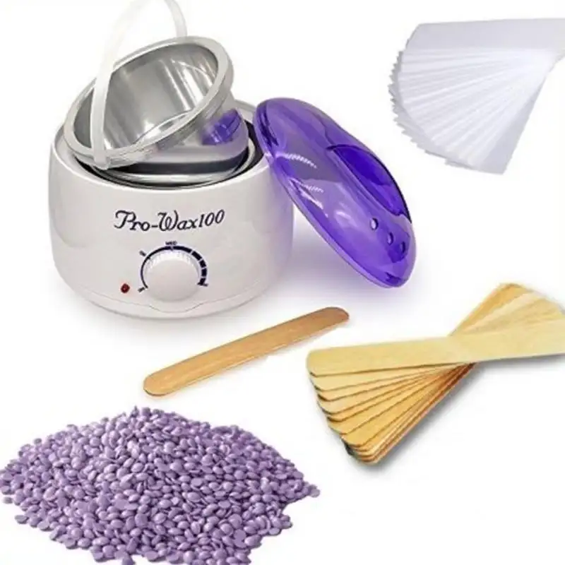 Kit epilare: Incalzitor de ceara + Benzi epilat + Spatule +