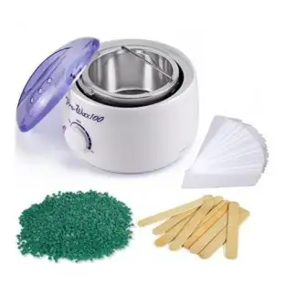 Kit epilare: Incalzitor de ceara + Benzi epilat + Spatule +