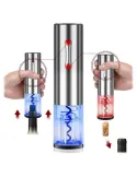 TIRBUȘON ELECTRIC CU CUTTER FOLIE - ARGINTIU red-mag.ro