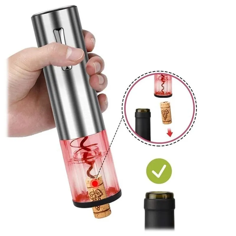 TIRBUȘON ELECTRIC CU CUTTER FOLIE - ARGINTIU red-mag.ro