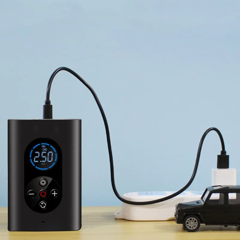 Compresor auto digital fara fir, cu acumulator reîncărcabil