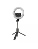 Trepied Selfie Stick cu Ring Light 4in1 Q07 red-mag.ro