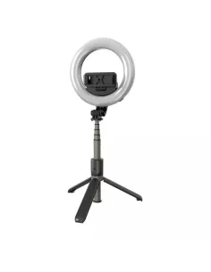Trepied Selfie Stick cu Ring Light 4in1 Q07 red-mag.ro