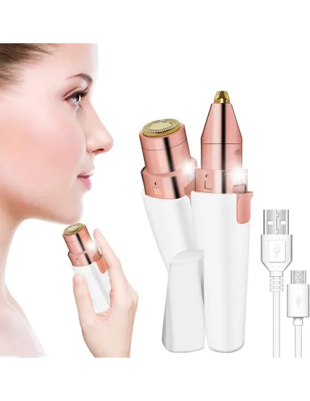 Epilator facial reincarcabil cu 2 capete red-mag.ro