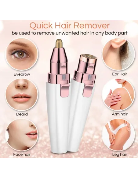 Epilator facial reincarcabil cu 2 capete red-mag.ro