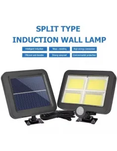 Proiector 10W 128LED cu senzor de miscare si panou solar 2