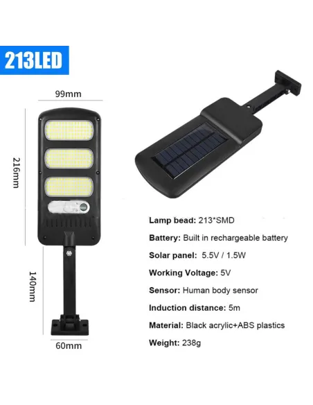 Mini proiector W755-4 SMD LED 3 linii cu panou solar senzor de