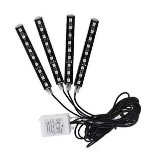 Lumini ambientale auto Kit interior 9 LED RGB cu telecomanda 2