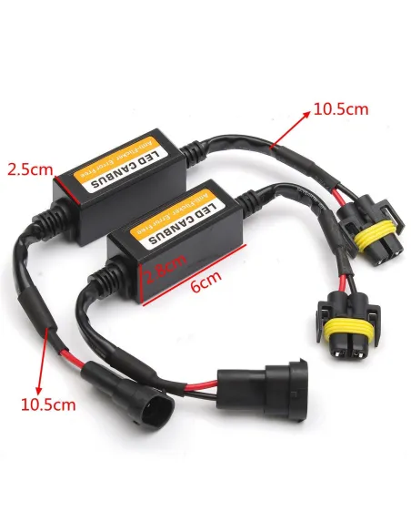 Set 2 x anulatori eroare Canbus H8/H9/H11 red-mag.ro