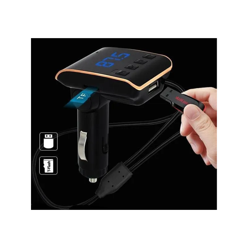 Modulator FM, Bluetooth, Car Kit OEM USB Q10 + 2 cabluri