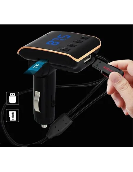 Modulator FM, Bluetooth, Car Kit OEM USB Q10 + 2 cabluri