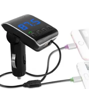 Modulator FM, Bluetooth, Car Kit OEM USB Q10 + 2 cabluri